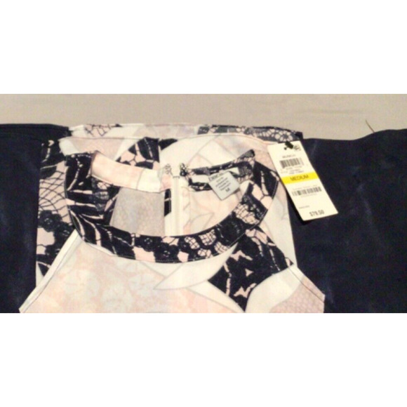 NWT Bar III Pink Combo Printed Halter Maxi Dress w/ Slit Women’s Size Medium - Picture 4 of 4